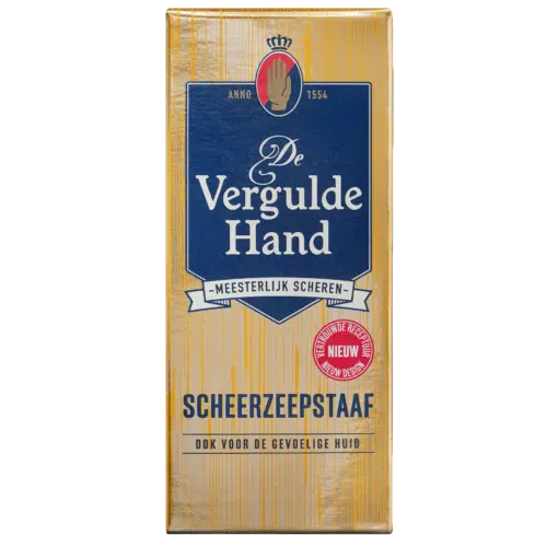 Scheerzeep staaf 75 gram Vergulde hand