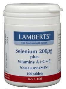 Selenium 200 mcg met vitamine A C E 100 tabletten Lamberts