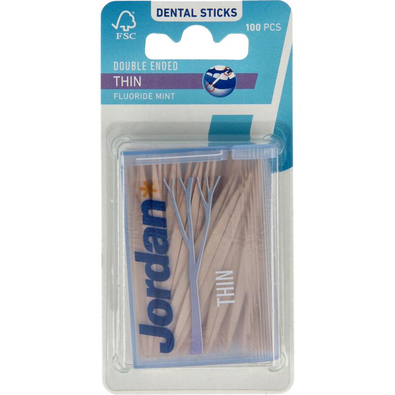 Tandenstoker dun mint 100 stuks Jordan