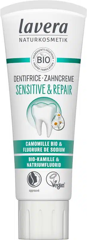 Tandpasta sensitive & repair bio 75 ml Lavera