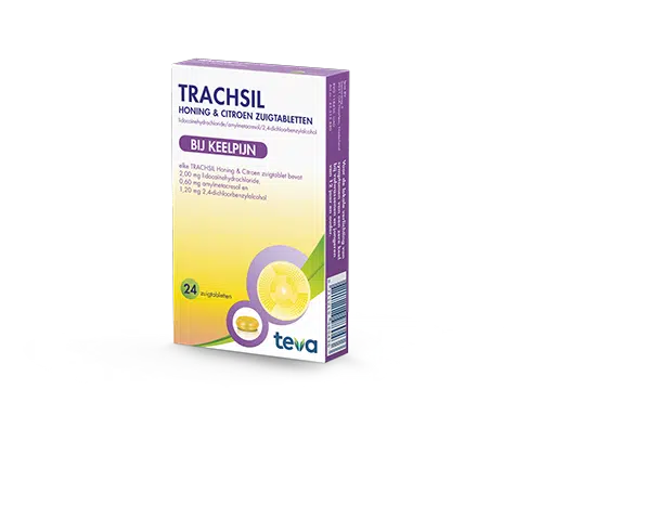 Trachsil honing & citroen 24 zuigtabletten Teva