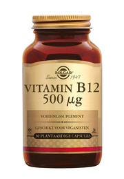 Vitamin B-12 500 mcg 50 plantaardige capsules Solgar