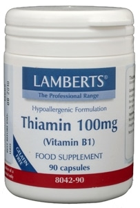 Vitamine B1 100 mg (thiamine) 90 vegicapsules Lamberts