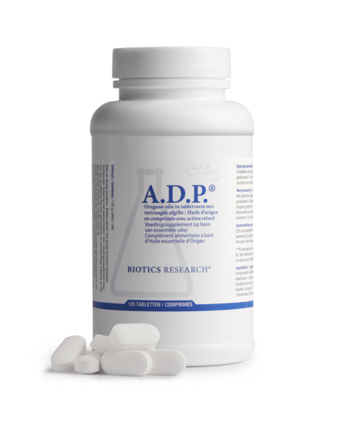 ADP oregano emulsie time released 120 tabletten Biotics