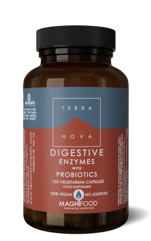 Digestive enzymes with probiotics 100 capsules Terranova
