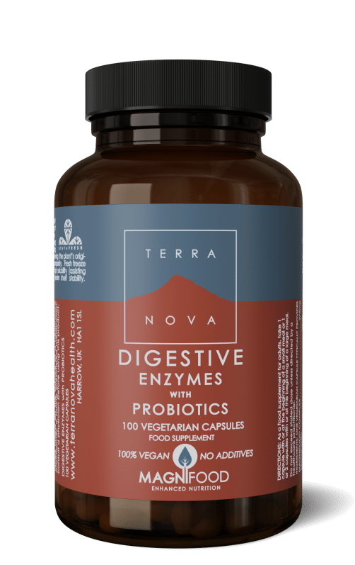 Digestive enzymes with probiotics 100 capsules Terranova