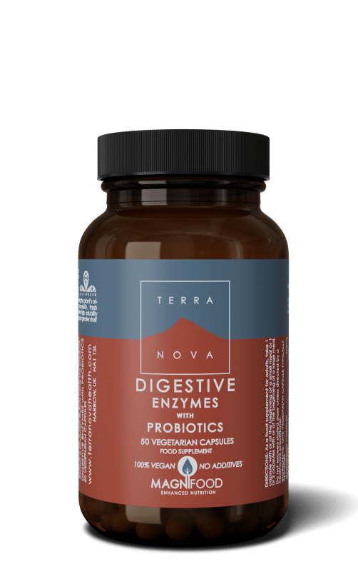 Digestive enzymes with probiotics 50 capsules Terranova