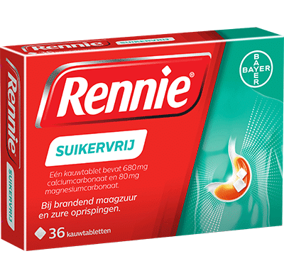 Rennie Suikervrij 36 kauwtabletten